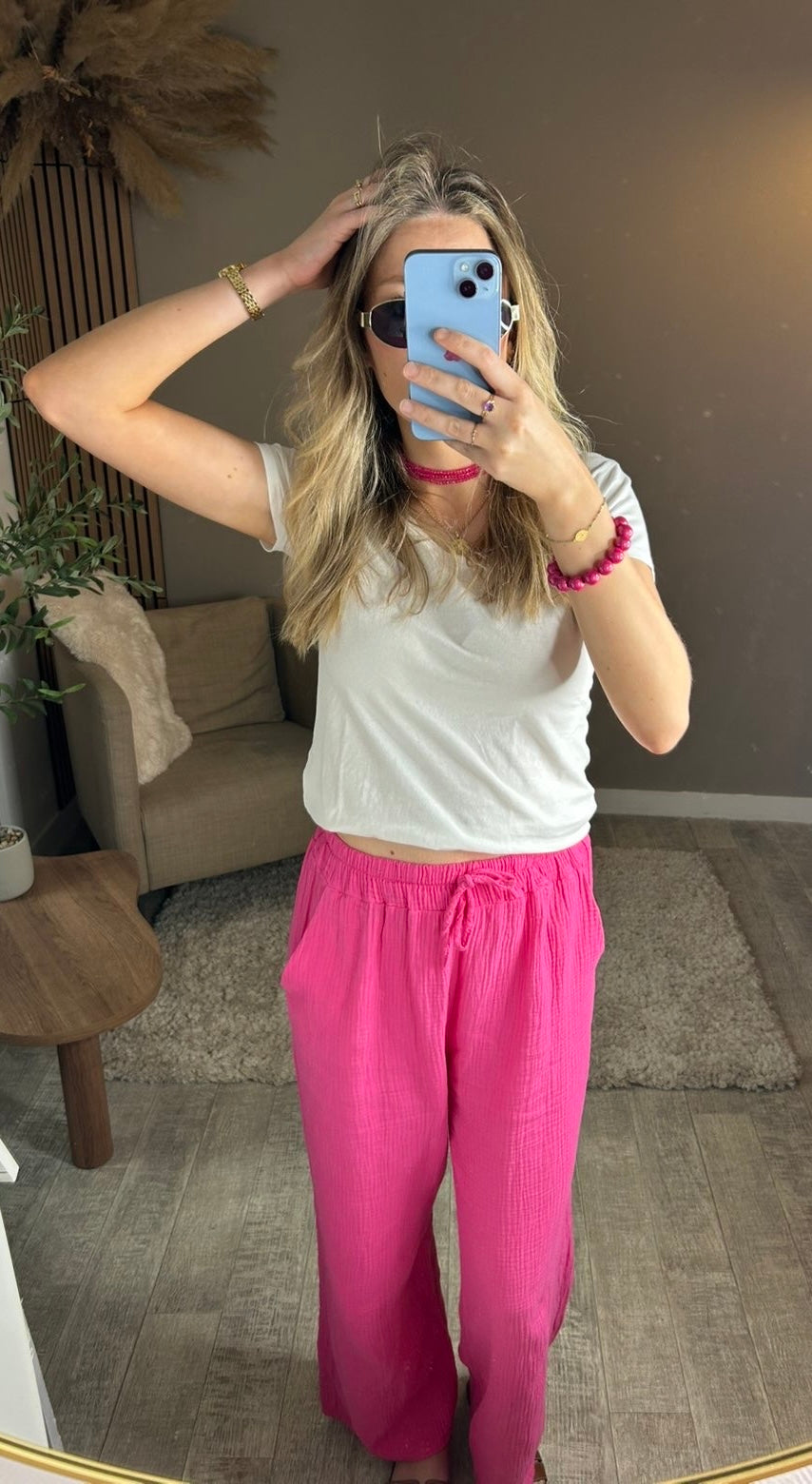 Pantalon Agathe Rose